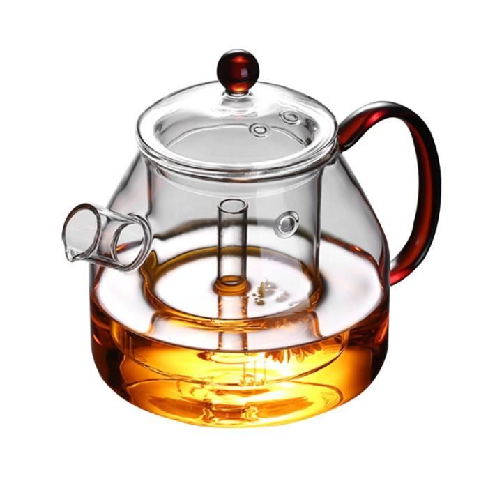 1PC ménage clair bouilloire théière grande capacité épaissi verre filtre bouillie CUISEUR A VAPEUR
