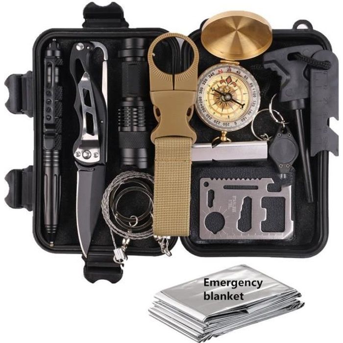 13-en-1 Voyage en plein air Camping Randonnee en plein air Kits de premiers secours et de survie Sports de plein air Equipement de