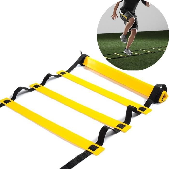 Échelles d'agilité d'entraînement Échelle de Rythme Coordination Jogging Football Agility Ladder Vitesse équipement 6M 12 Feuilles