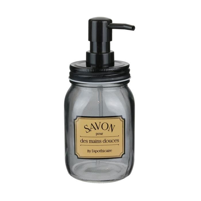 Distributeur de savon rétro Apothicaire - Noir