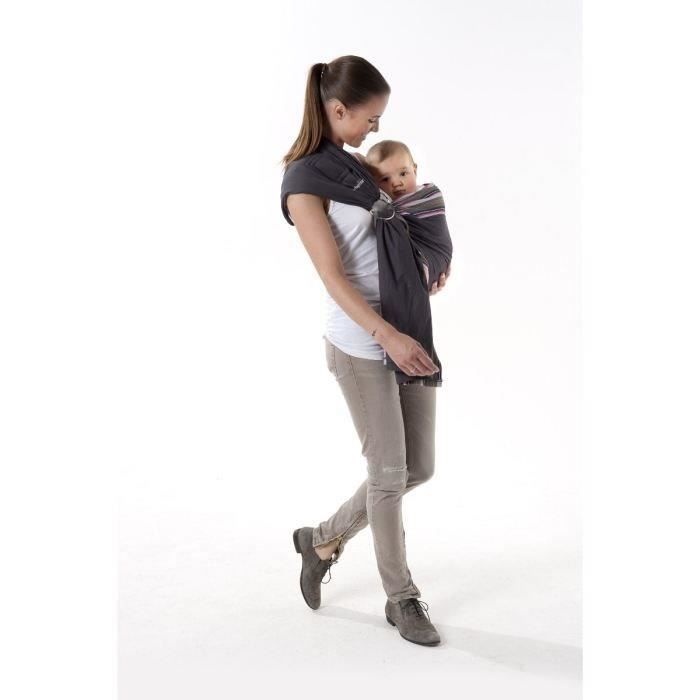 BABYMOOV Porte bebe Echarpe avec anneau Zinc Cdiscount Puericulture Eveil bebe