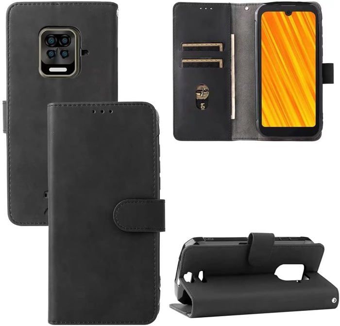 Étui Portefeuille En Cuir PU Pour Xiaomi Redmi Note 10 5G/Poco M3 Pro 5G - Noir