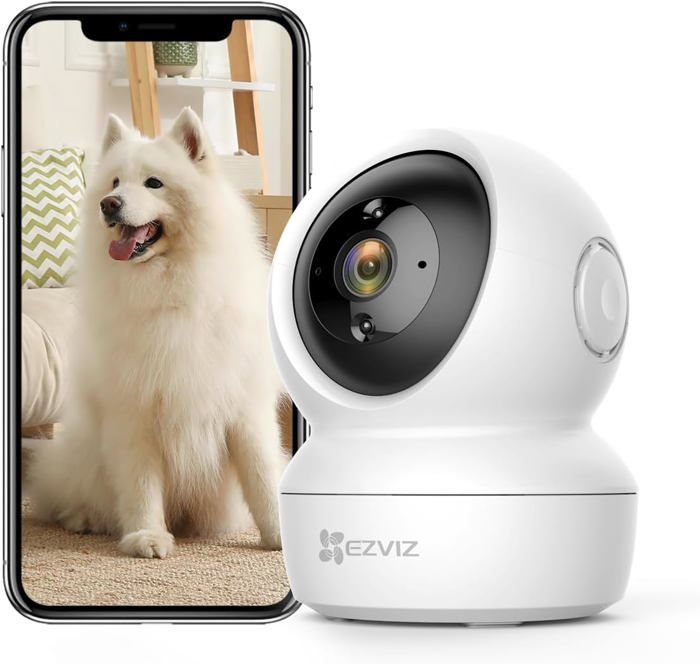 Caméra De Surveillance Intérieure EZVIZ C6N G1 3K - WiFi 2.4Ghz, Rotation 360°, Détection Humaine, Vision Nocturne Couleur, Suivi Auto