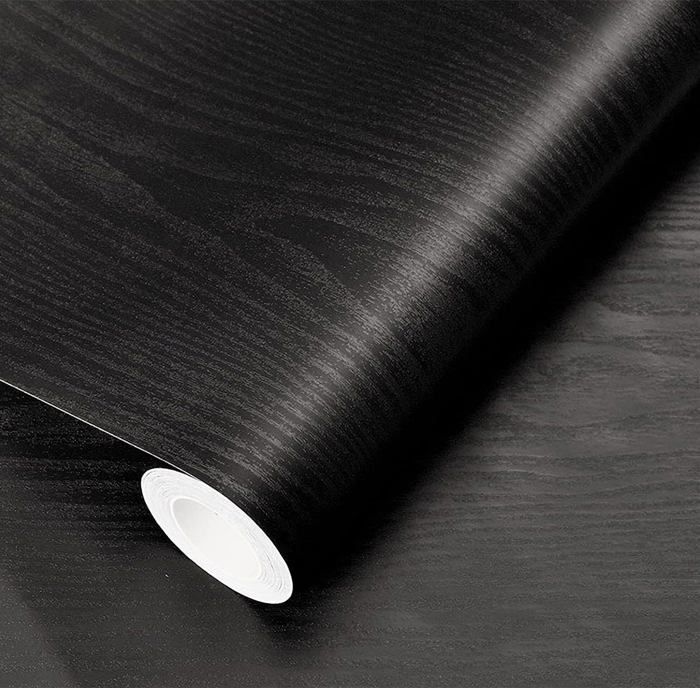 Papier Adhésif Pour Meubles Noir 40cm X 10m - Vinyle Mat Imperméable | Autocollant Décoratif Facile à Poser
