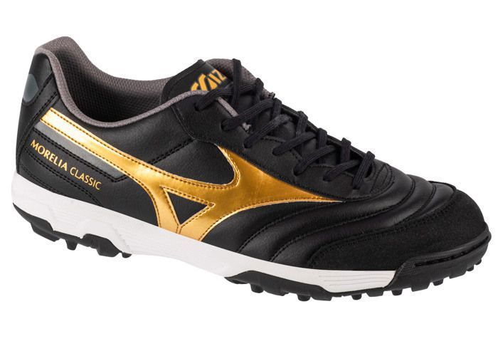 Chaussures De Foot Turf Noir/doré - Taille 7.5 US - Neuves Sans Boîte