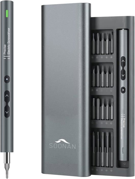Tournevis Électrique Mini 48 En 1 - Sans Fil, Bits Magnétiques, Pour Smartphone, PC, Montre, Lunettes, Réparation