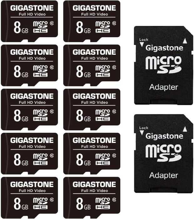 Gigastone Lot De 10 Cartes Mémoire 32 Go – Vitesse Lecture 90 Mo/s, Micro SDHC U1 C10 Pour Caméra, Drone, Android