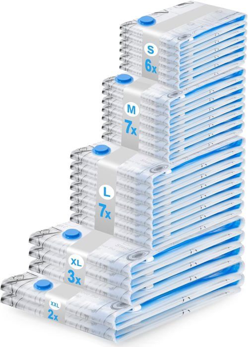 GQC Lot De Sacs De Rangement Sous Vide(Sac De Compression) Housses De