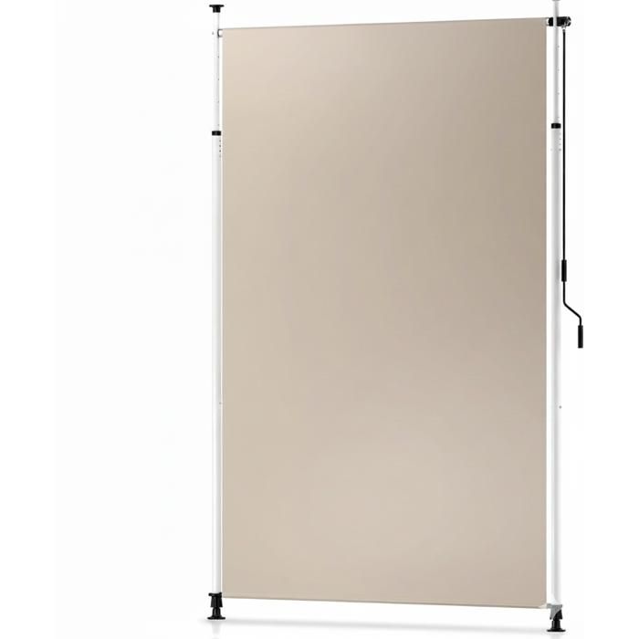 Marquise à pince Store vertical extérieur SolVision KM5 100x310cm Beige