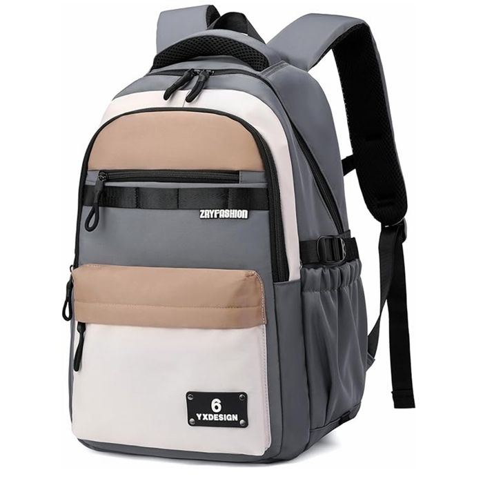 Sac à Dos Grande Capacité, Imperméable Et Polyvalent Pour Femme, Noir/bleu/rose, Cartable Tendance