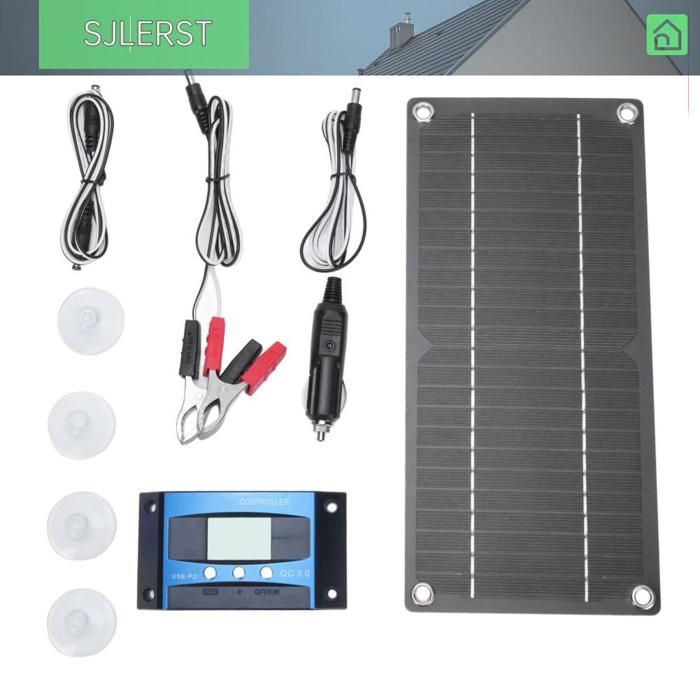 Panneau Solaire Portable 600W Camping Essentials Charger Solaire Pliable avec Contrôleur 100A pour le Camping RV Blackout