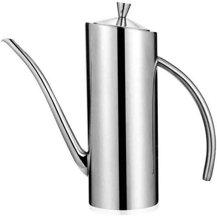Distributeur dhuile dolive en acier inoxydable - DOK - Bec verseur anti-goutte - 500 ml - 700 ml - Facile à remplir