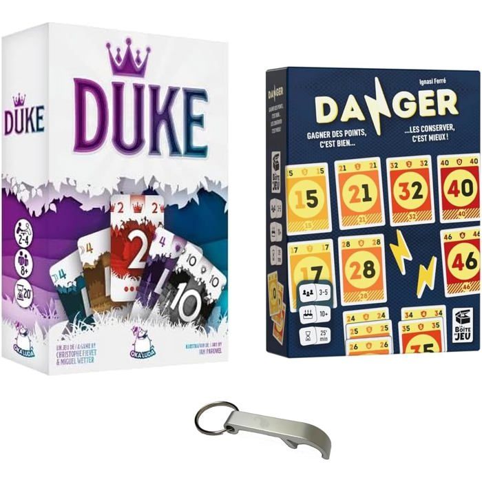 Lot Présages + Duke VF + Décapsuleur Blumie – Jeux De Cartes Stratégie Pour Soirées Entre Amis (2-6 Joueurs)