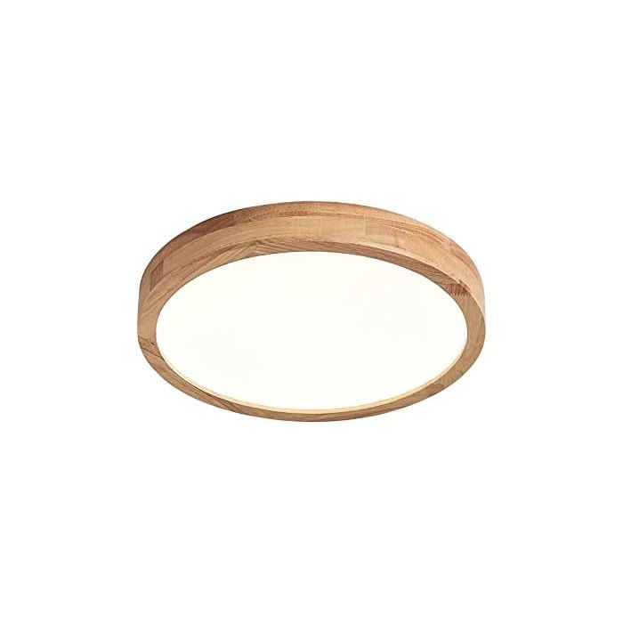 Plafonnier LED Schindora en bois 28 W blanc chaud 3000 K Ø40 cm design moderne