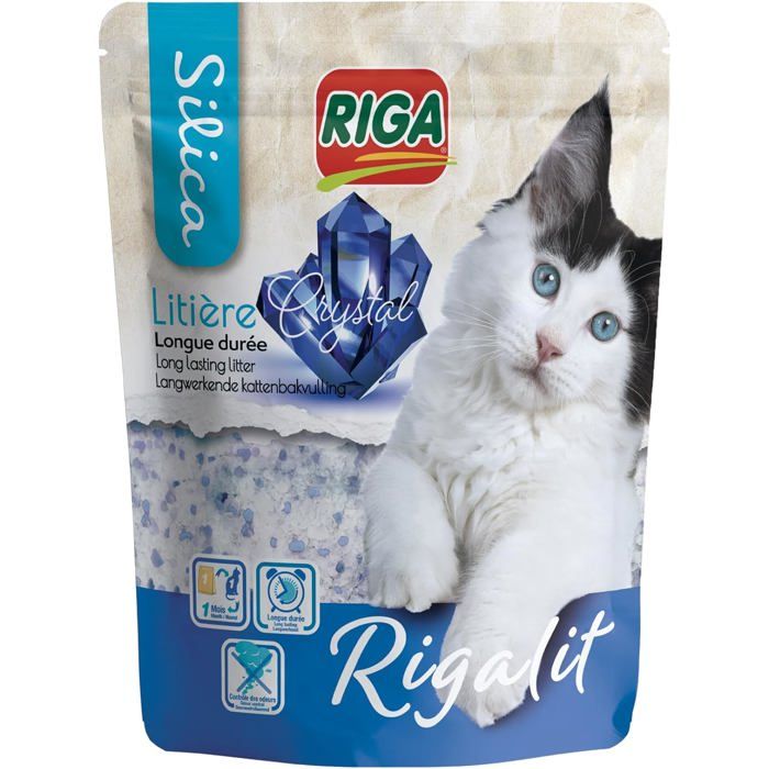 Comparer les prix de Litière pour chat en gel de silice d’origine minéralehaute absorptionneutralise odeurs et bactérieshygiène longue durée22 kg