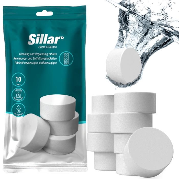 Tablettes nettoyants et dégraissants pour machine à café - Sillar - 10 x 2g - universel nettoyant les dépôts de café