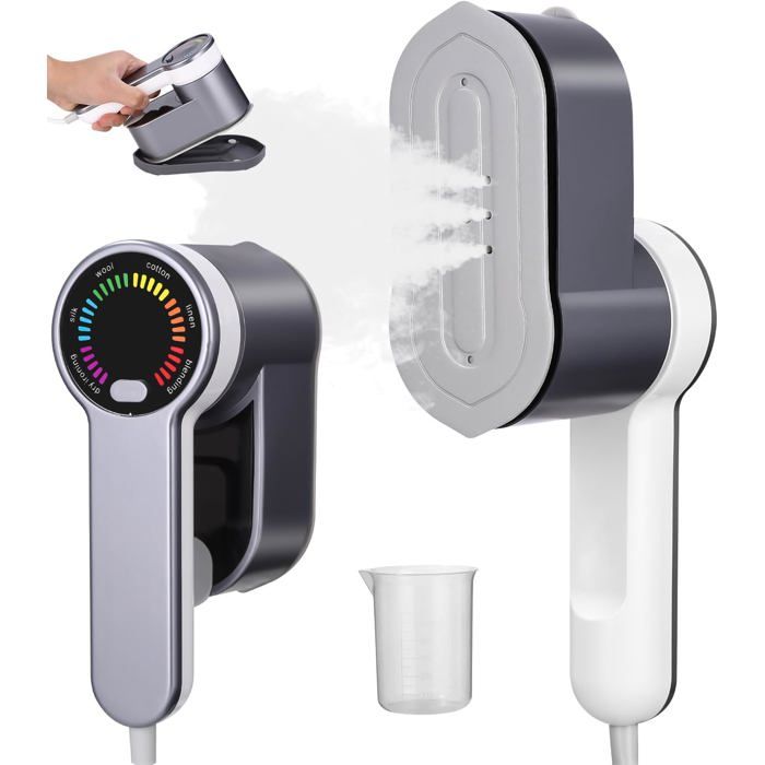 Défroisseur vapeur portable - ESTAMPILLE - 1200W - Réservoir 120ml - 5 niveaux de vapeur - Démarrage rapide 15s