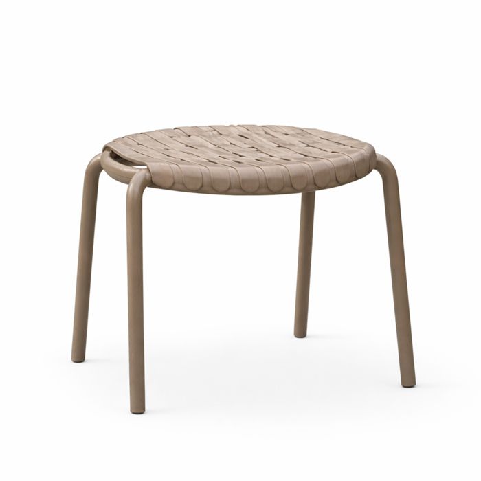 Table basse et repose-pieds de jardin Taupe 50x50x40 cm