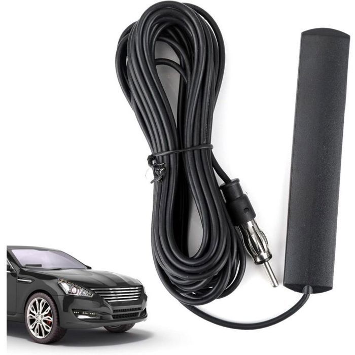 Antenne Autoradio Antenne Voiture FM Adhésive Universelle pour Voiture Camion Jeep Compatible FM Radio Amplificateur HD Lec