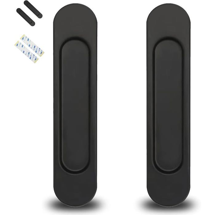 Poignée De Porte Coulissante 2pcs 14 8 CM Poignée Poignee De Baie Vitree Coulissante Auto Adhésive Interieur Extérieure
