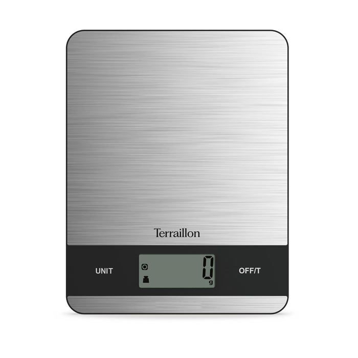 Balance De Cuisine Slim Inox 5Kg/1G Plateau Compact 18 4×14 4Cm Écran LCD Conversion Liquides Fonction Tare