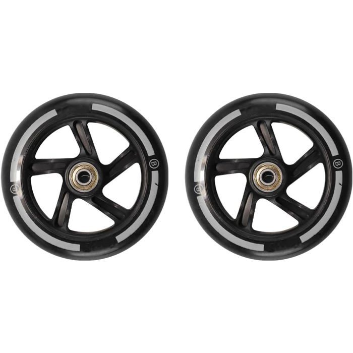 Lot De 2 Roues Auxiliaires Silencieuses En Polyuréthane Pour Scooter Chariot Patins À Roulettes 125 X 24 X 8 Mm