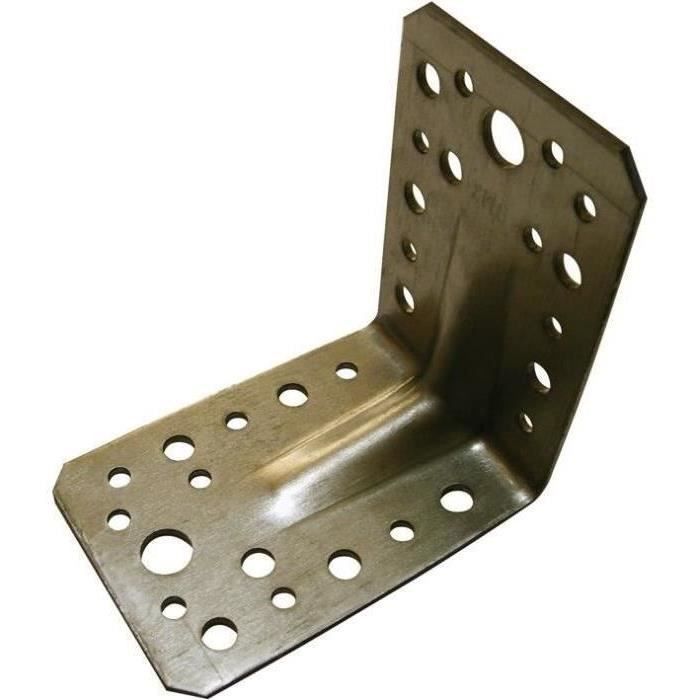 Equerre d'assemblage renforcée AFBAT 90x90x65x2.5 zinguée en acier