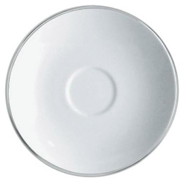 Soucoupes Café Alessi GV19/88 Hikuri - Lot De 6 Porcelaine Blanche Décor Bleu - Design Guido Venturini