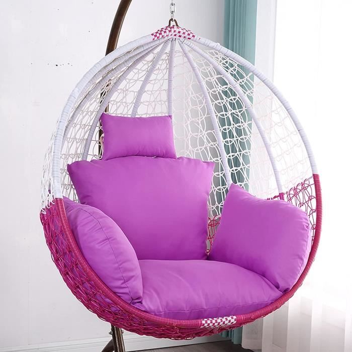 Chaise suspendue avec coussins