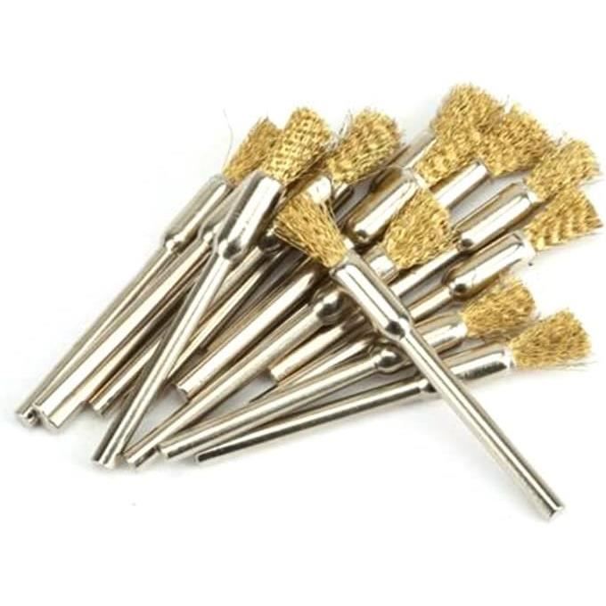 Lot De 3 Brosses En Laiton Pour Outil Rotatif – Brosse Métallique Rotative – Générique