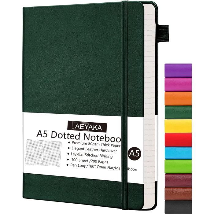 Carnet Pointé A5 Stationery Island - 360 Pages Papier 100g/m² - Couverture Rigide, Porte-stylo Et Marque-pages