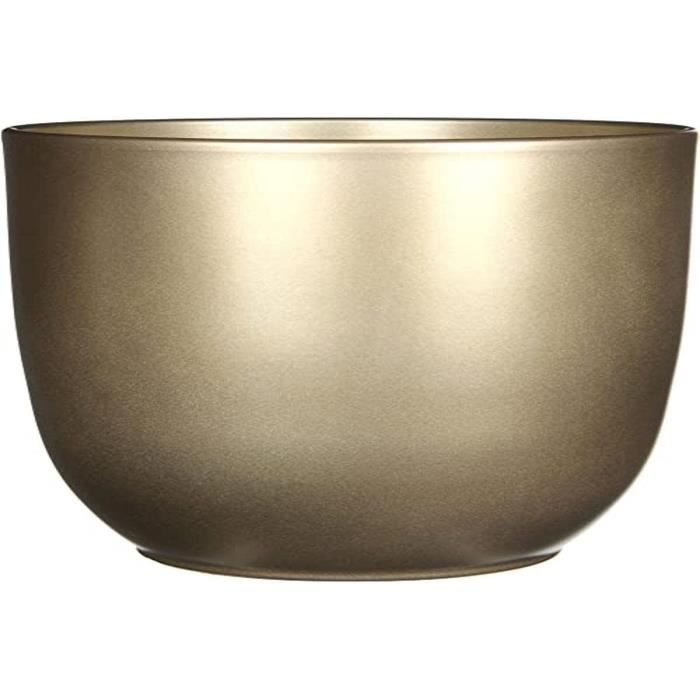 Milisten Lot De 2 Plateaux Soucoupes Céramique Doré - Base Drainage Pour Pots De Fleurs, Idéal Jardin & Balcon