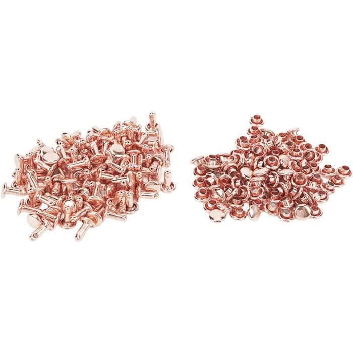 40Pcs Bouton Rond De Rivet, Rivets À Vis Rivets Décoratifs De Champignons Ronds Bouton De Col À