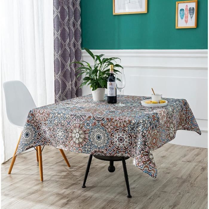 DALINA Textil Nappe Imperméable de Table rectangulaire à Motif Vintage ...