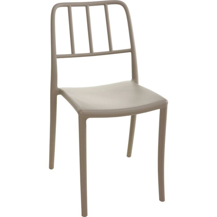 Chaise jardin empilable beige sable 40x43x84cm Chaise jardin empilable beige sable 40x43x84cm