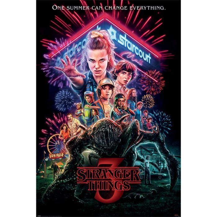 Ou A Ete Tourne Stranger Things Stranger Things - été 1985 - 61x91,5cm - AFFICHE-POSTERAFFICHE-POSTER