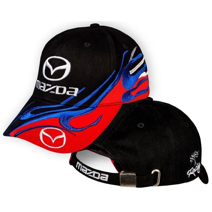 Mazda Casquette de Baseball 3D BRODE Logo NOIR Rouge Auto Voiture Chapeau Cap Homme Femme Cadeau Accessoires Sport T Shirt Ami Pere Cdiscount Pret a Porter