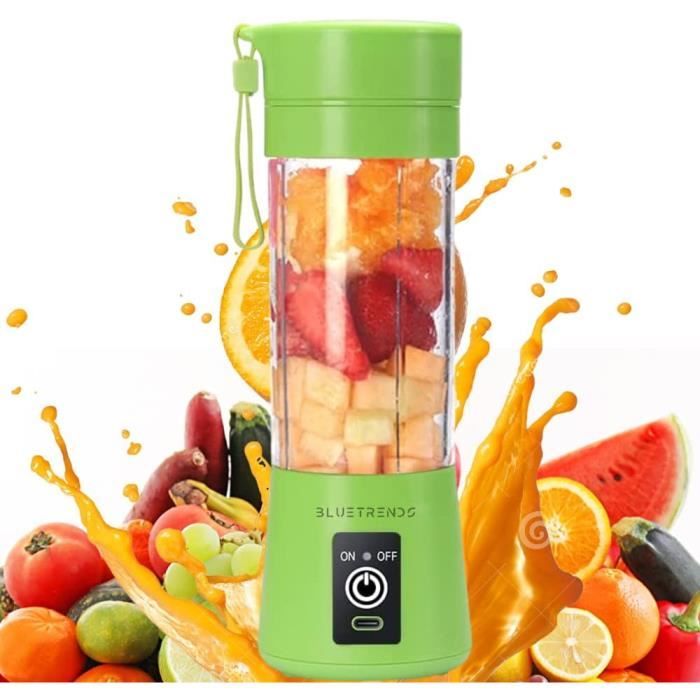 Mixeur Portable USB 380ml Violet - Rechargeable, Parfait Pour Smoothies & Shakes