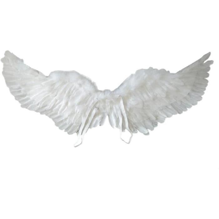 Ailes D'ange Pour Costume Adulte - Déguisement Halloween, Carnaval, En Plumes (115x45 Cm) - 5