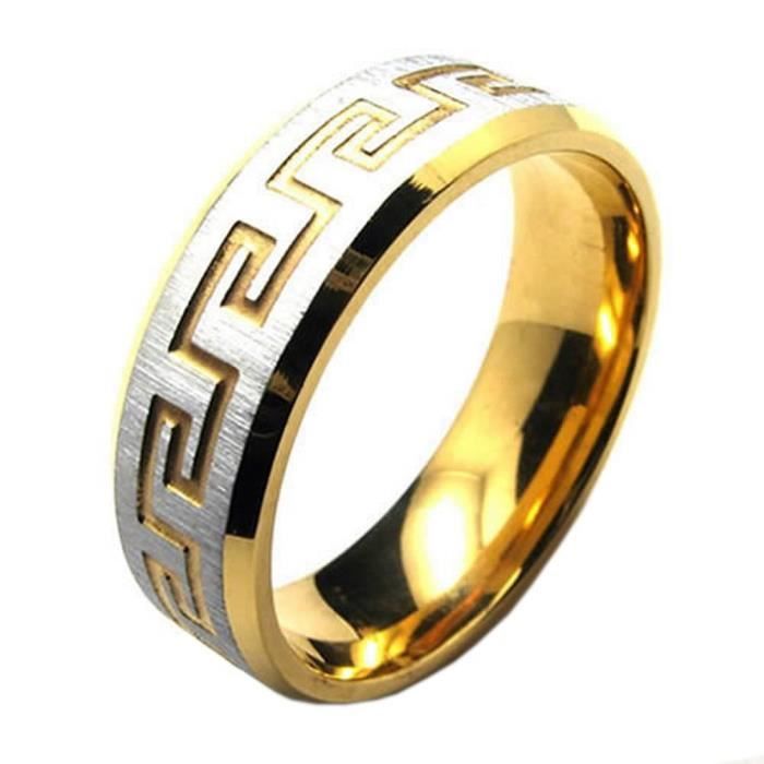 Bijoux Bague Homme Moderne Acier Inoxydable Anneaux