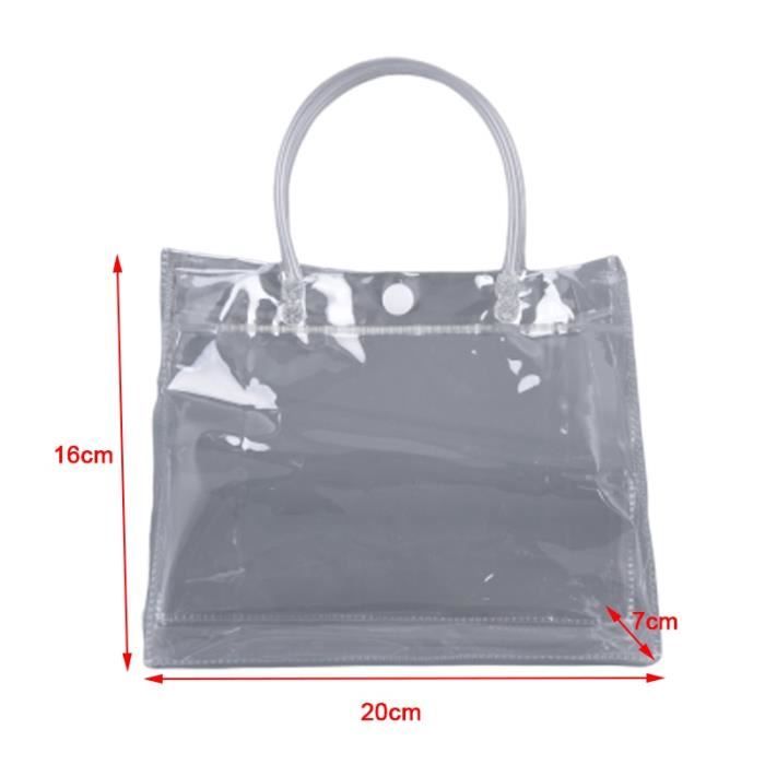 Sac fourre tout transparent PVC Marque A Modele A Gris Bandouliere Cdiscount Bagagerie Maroquinerie