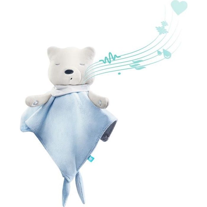 Doudou Aide Au Sommeil Myhummy Bleu Et Blanc Peluche Avec Bruits Blancs Attache Tetine Endormissement Bebe Cdiscount Puericulture Eveil Bebe