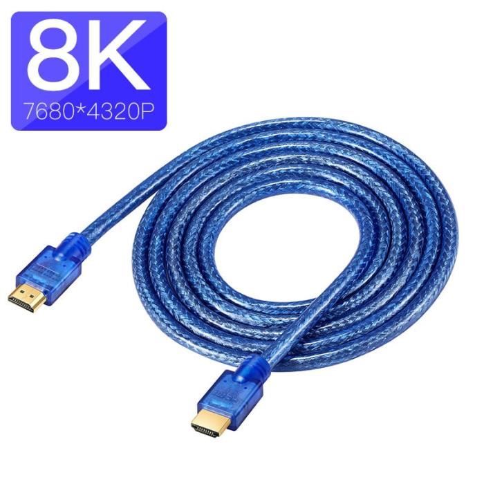 Shuliancable Hdmi 2 1 8k 60hz 4k 120hz 60hz Arc Hdr Rvb 4 4 4 48gbps Hdcp2 2 Pour Commutateur Splitter Ps4 Tv Type Blue 2m Achat Vente Cable Donnee Industrie Shuliancable Hdmi 2 1 8k 60h Cdiscount