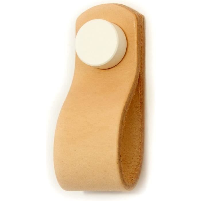 Poignée De Meuble En Cuir - Longueur 20 Cm, Sans Marque, Neuf, Pour Tiroir Ou Porte