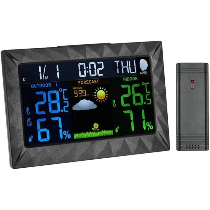 STATION THERMOMETRE HYGROMETRE SANS FIL C/F°INTERIEUR 