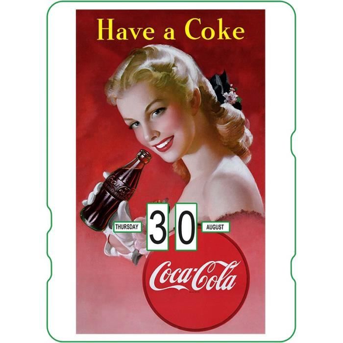 Calendrier De L Avent Coca Cola 2023 Calendrier Perpétuel Cartonné Coca-Cola : Pin-Up Suggérant De Déguster Le  Célèbre Breuvage - Cdiscount Beaux-Arts Et Loisirs Créatifs