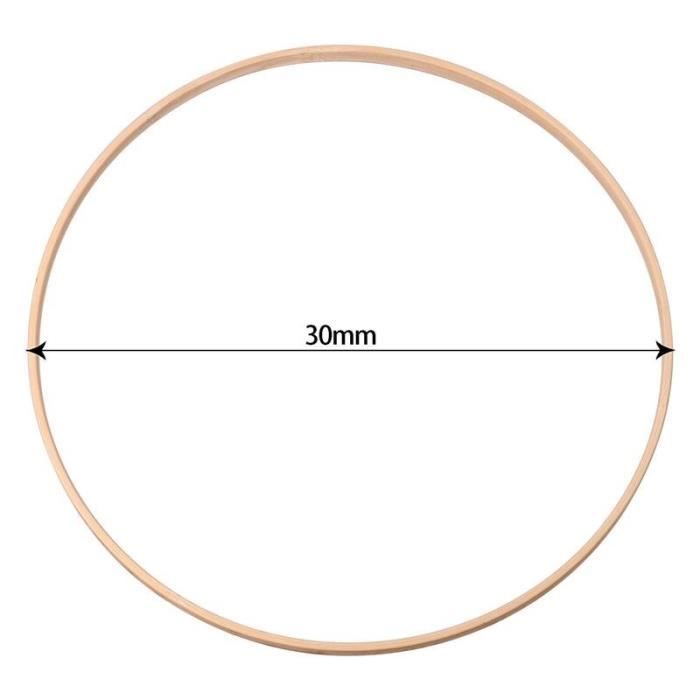 10 Cercles En Bambou MIVIDE - 30cm Diamètre - Pour Attrape-Rêves, Macramé, Décoration Mariage/DIY