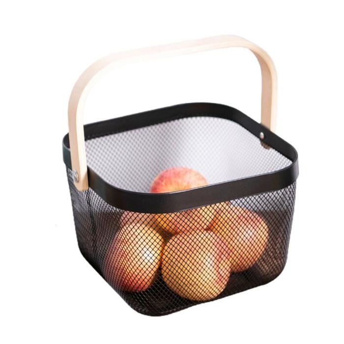 ABOOFAN Corbeille à Fruits En Imitation Rotin Avec Couvercle - Panier De Rangement Multifonctionnel Élégant Pour Cuisine Moderne