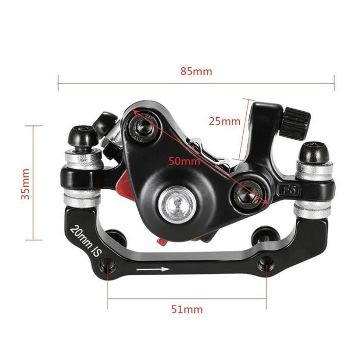 Composants Acier Durable Étrier Frein à Disque Mécanique VTT Et Vélo Électrique - Avant/Arrière, 160mm, Acier - Freinage Puissant Et Stable Etrier De Frein Vélo