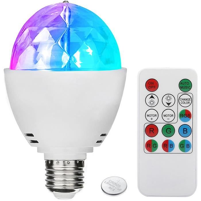 Lumière Disco RGB LED Avec Télécommande - 60 Effets - Activation Sonore - Pour Fêtes Et DJ